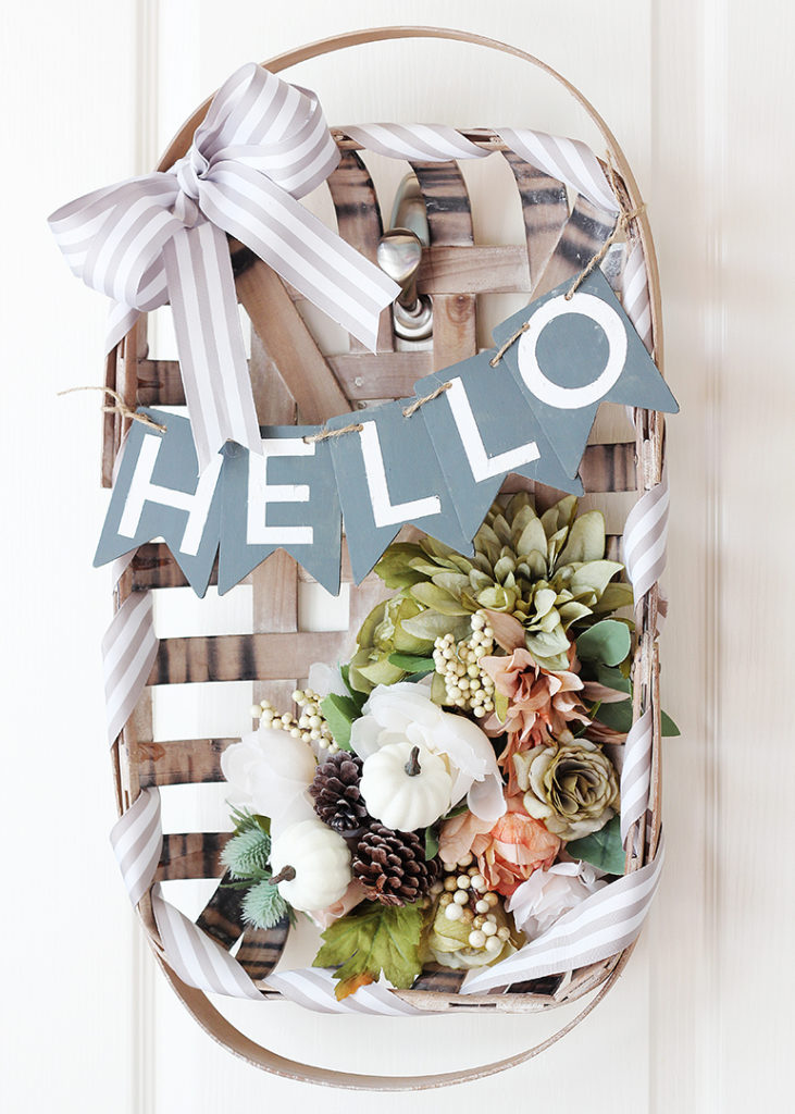 DIY Tobacco Basket Wreath