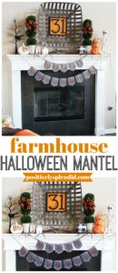 Farmhouse Halloween Mantel Decor