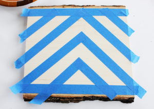 Painted Wood Slab Charger