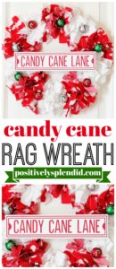 Candy Cane Christmas Rag Wreath Tutorial