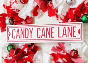 Candy Cane Wreath