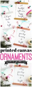 Printed Canvas Handmade Christmas Ornaments