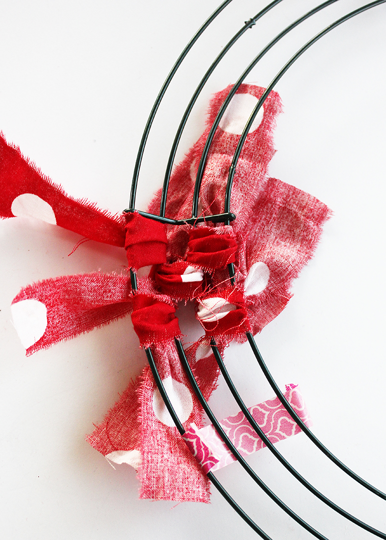 Tied Fabric Wreath