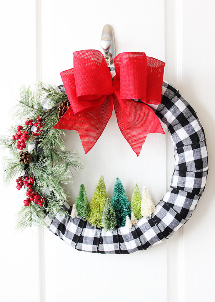 Bottle Brush DIY Christmas Wreath