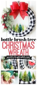 Bottle Brush Tree DIY Christmas Wreath Tutorial