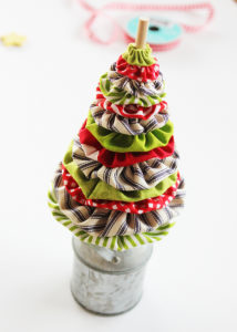 Fabric Yo Yo Christmas Craft