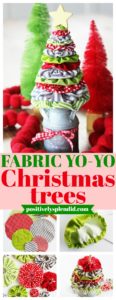 Fabric Yo-Yo Christmas Tree Tutorial and Templates