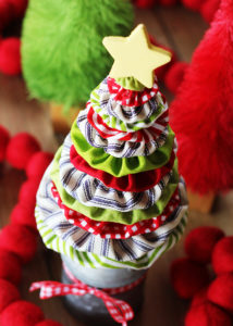 Fabric Yo Yo Christmas Trees