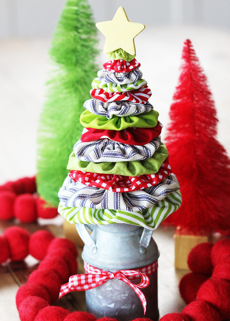 Fabric Yoyo Christmas Tree