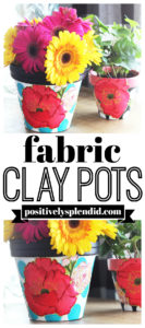 Mod Podge Fabric Clay Pots
