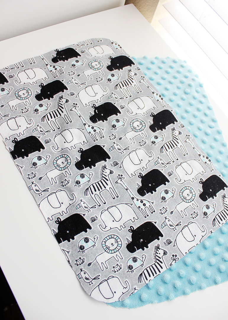 Cut Out Burp Cloth Pieces