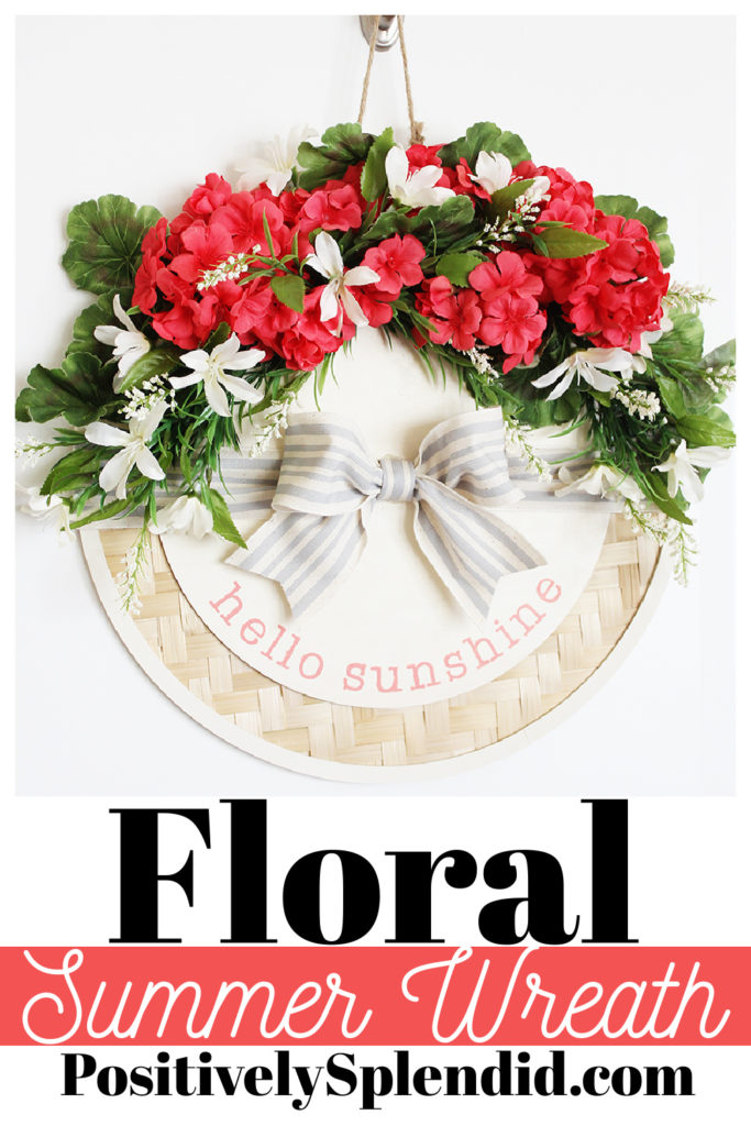 DIY Summer Flower Wreath Tutorial