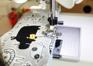 Edgestitch Around Burp Cloth