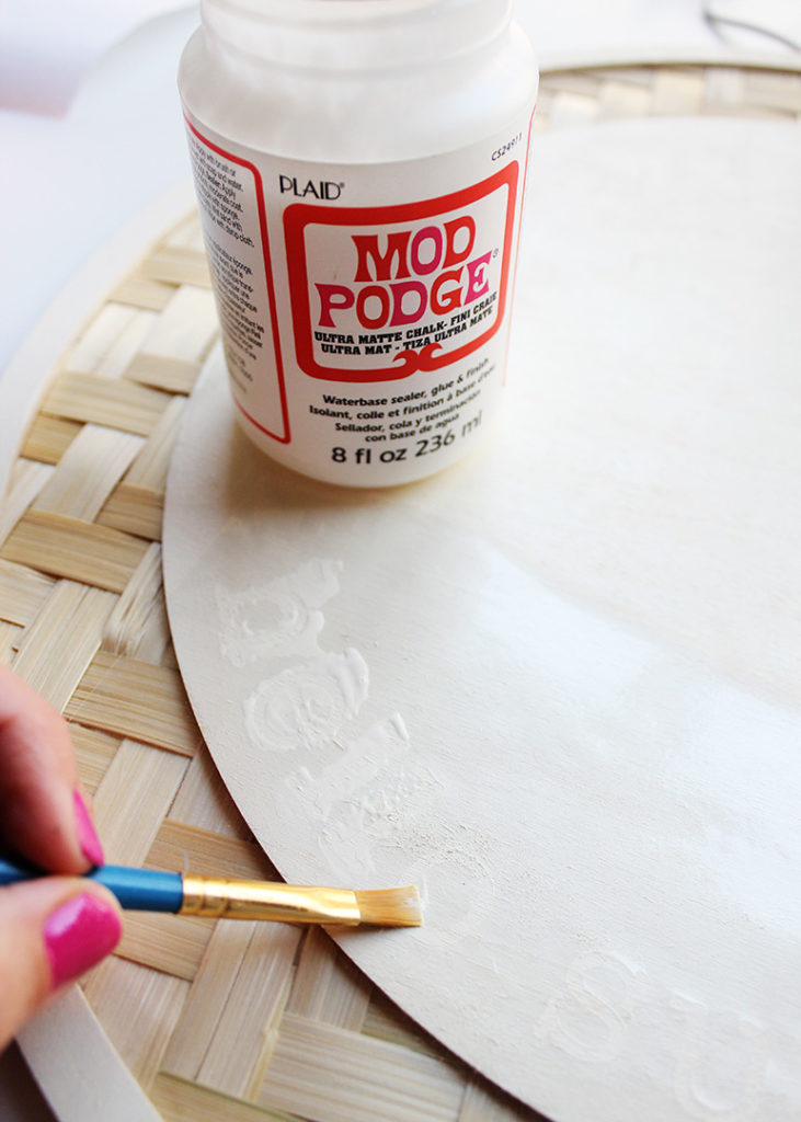 Mod Podge Over Paint Stencil