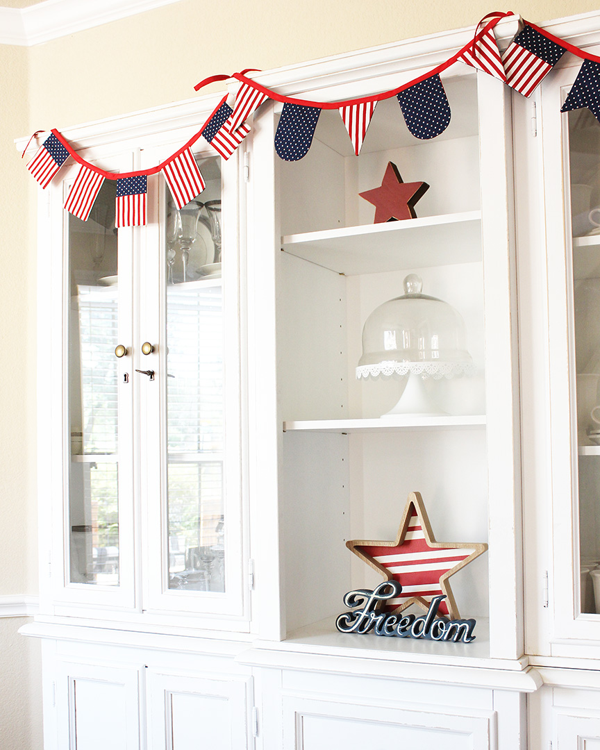 Patriotic fabric bunting