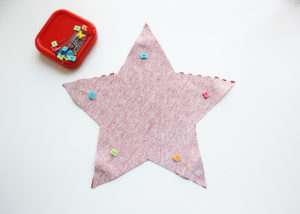 Pin Star Pillow Pieces Together