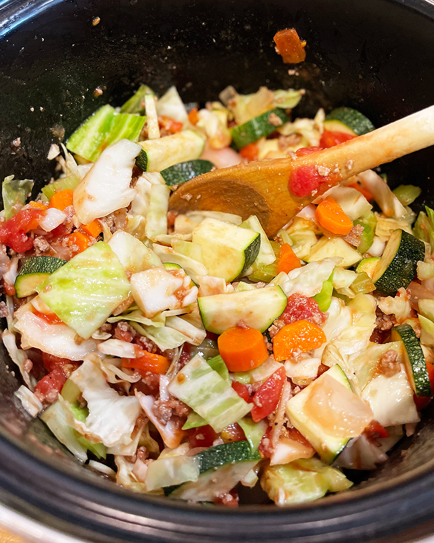 Stir in Zucchini and Tomatoes