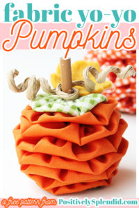 Fabric Yo-Yo Pumpkins