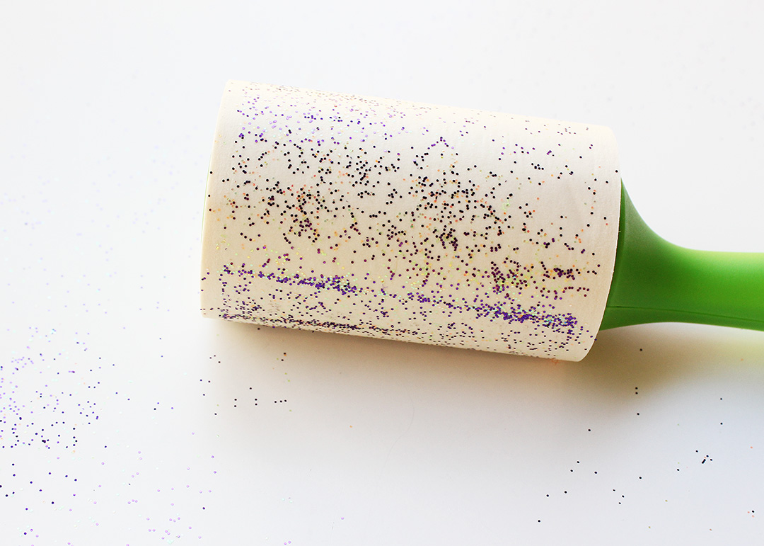 Clean Up Glitter with Lint Roller