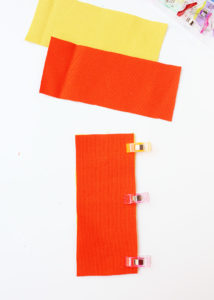 Clip Orange and Yellow Pieces Together