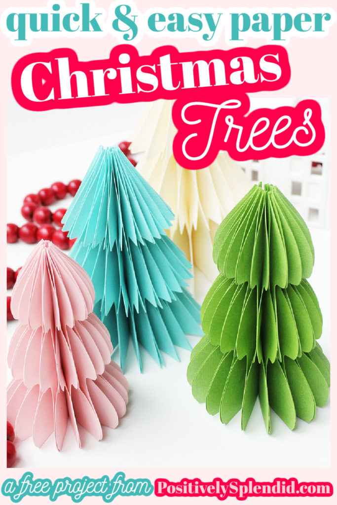 How to Make Paper Christmas Trees - Free SVG Cut Files!