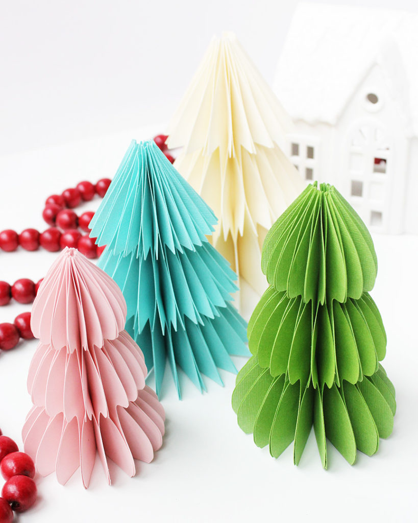 How to Make Paper Christmas Trees Positively Splendid {Crafts, Sewing