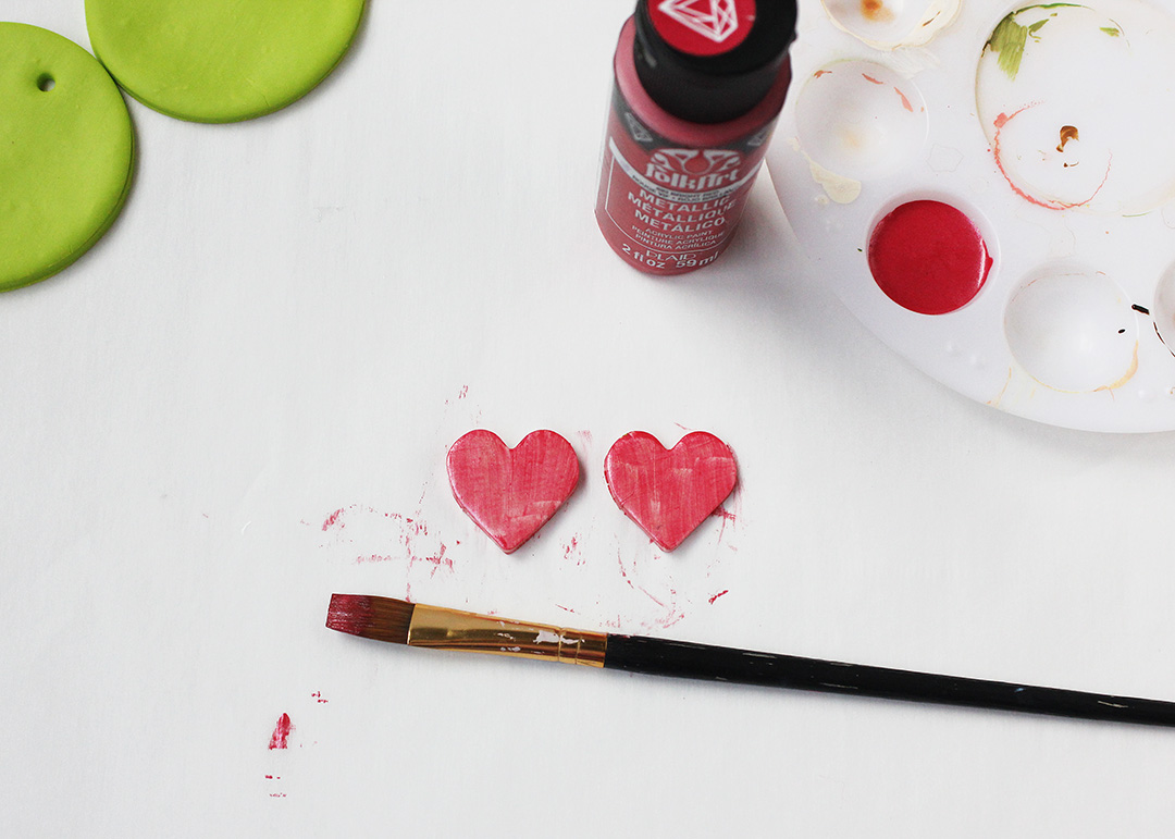 Paint Clay Hearts